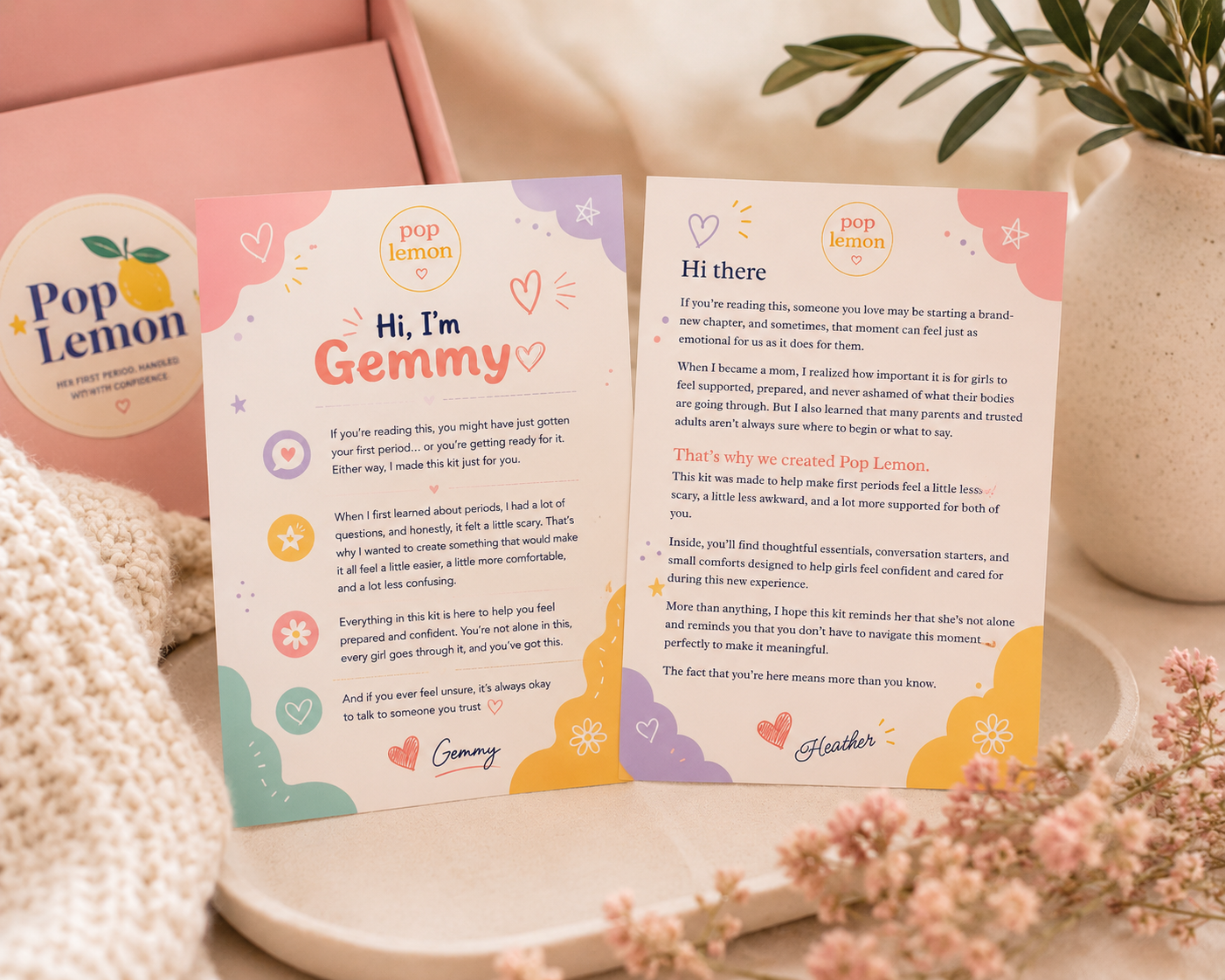 Pop Lemon First Period Kit | Prepared, Supported & Confident